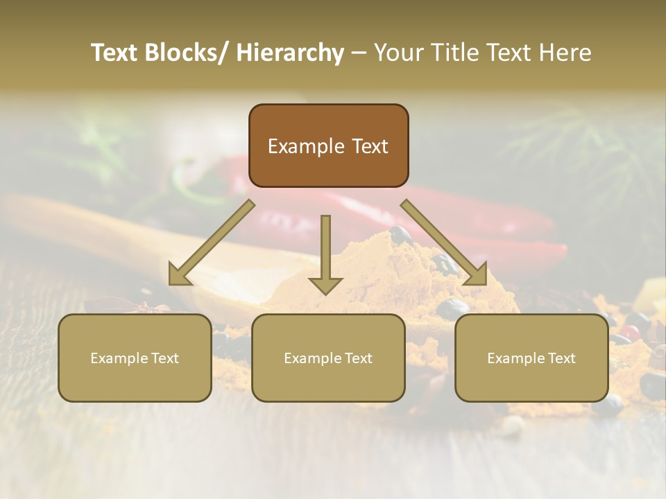 A Wooden Spoon Filled With Yellow Powder Next To Vegetables PowerPoint Template