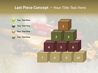 A Wooden Spoon Filled With Yellow Powder Next To Vegetables PowerPoint Template