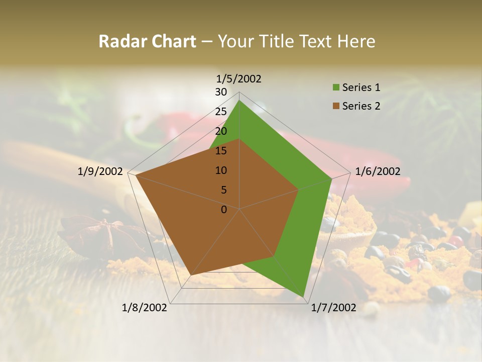 A Wooden Spoon Filled With Yellow Powder Next To Vegetables PowerPoint Template