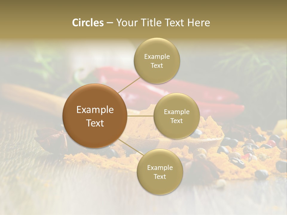 A Wooden Spoon Filled With Yellow Powder Next To Vegetables PowerPoint Template