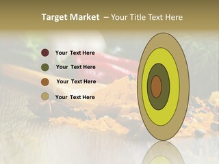 A Wooden Spoon Filled With Yellow Powder Next To Vegetables PowerPoint Template