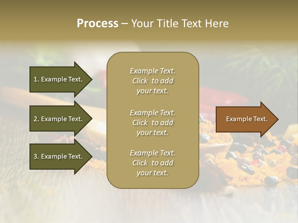 A Wooden Spoon Filled With Yellow Powder Next To Vegetables PowerPoint Template