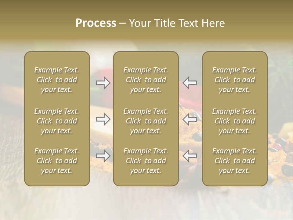 A Wooden Spoon Filled With Yellow Powder Next To Vegetables PowerPoint Template
