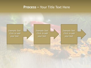 A Wooden Spoon Filled With Yellow Powder Next To Vegetables PowerPoint Template