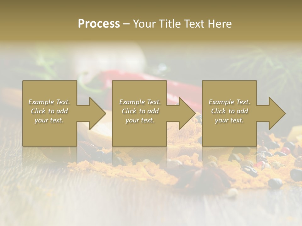 A Wooden Spoon Filled With Yellow Powder Next To Vegetables PowerPoint Template