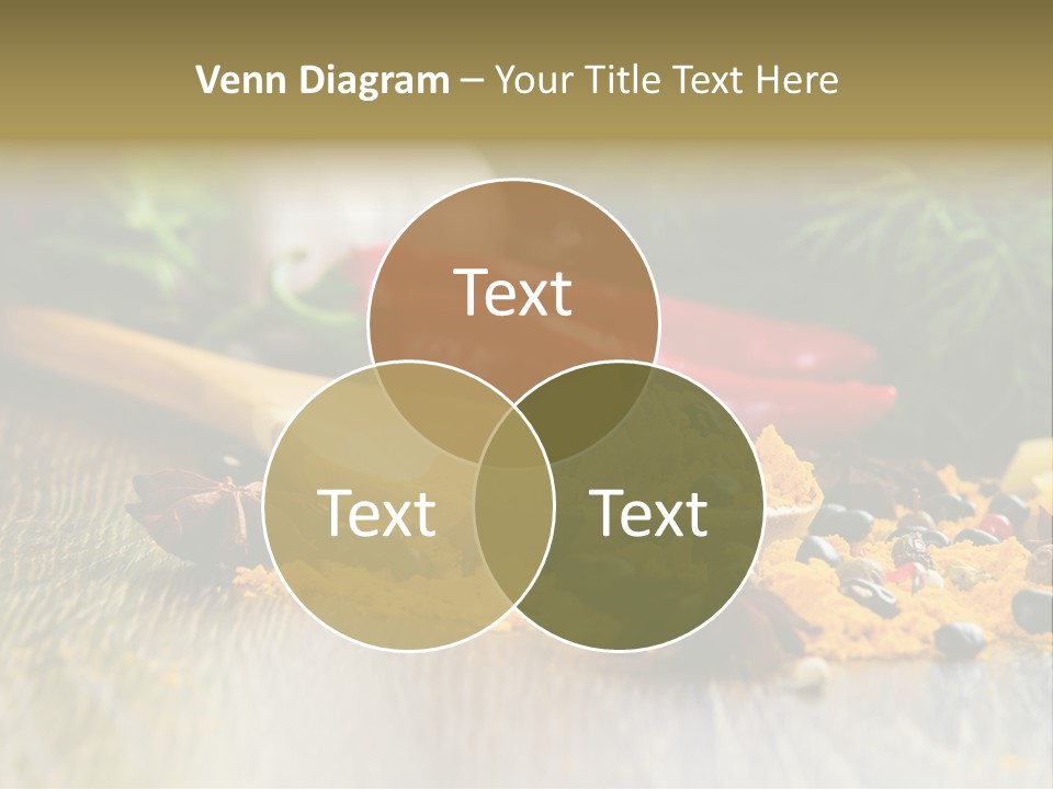 A Wooden Spoon Filled With Yellow Powder Next To Vegetables PowerPoint Template