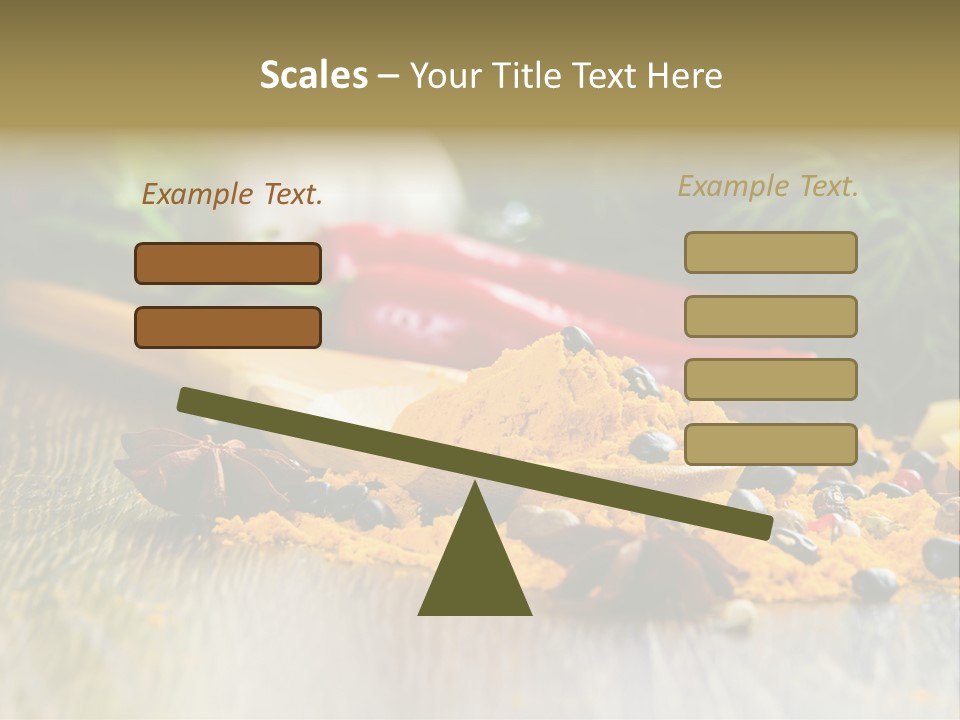 A Wooden Spoon Filled With Yellow Powder Next To Vegetables PowerPoint Template