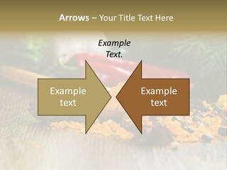 A Wooden Spoon Filled With Yellow Powder Next To Vegetables PowerPoint Template