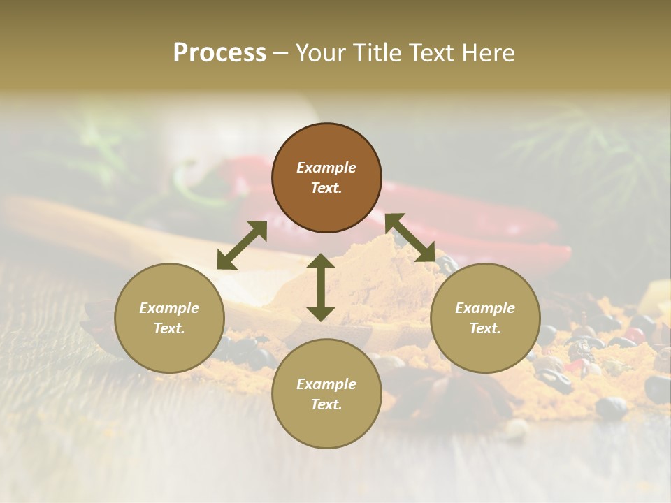 A Wooden Spoon Filled With Yellow Powder Next To Vegetables PowerPoint Template
