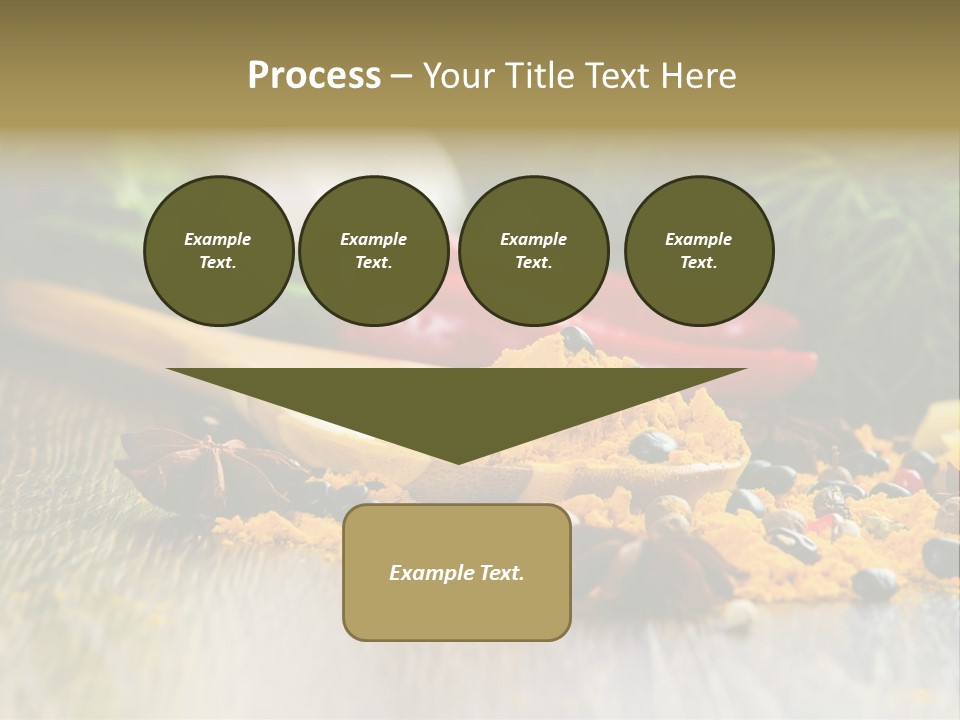 A Wooden Spoon Filled With Yellow Powder Next To Vegetables PowerPoint Template