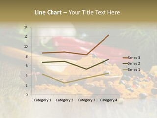 A Wooden Spoon Filled With Yellow Powder Next To Vegetables PowerPoint Template