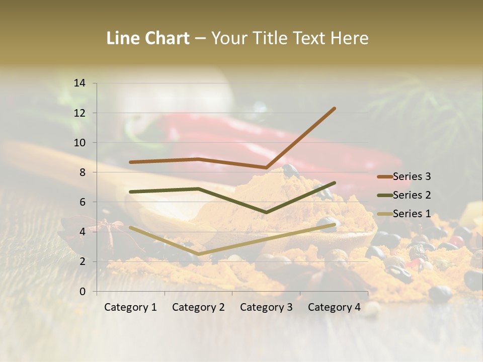 A Wooden Spoon Filled With Yellow Powder Next To Vegetables PowerPoint Template