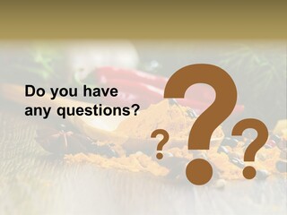 A Wooden Spoon Filled With Yellow Powder Next To Vegetables PowerPoint Template