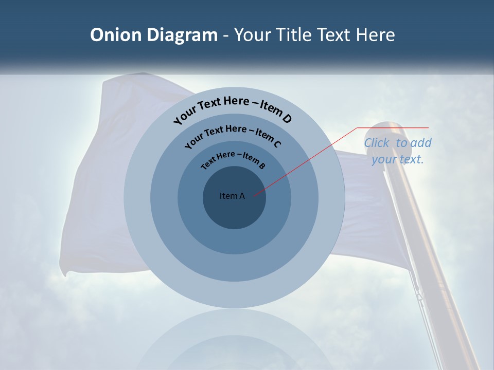 A European Flag Is Flying In The Sky PowerPoint Template