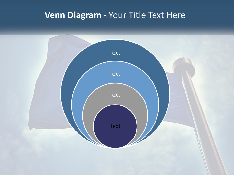 A European Flag Is Flying In The Sky PowerPoint Template