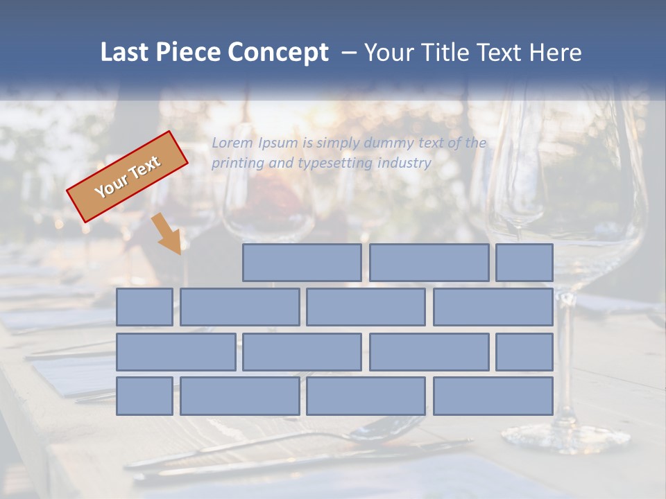 A Table Topped With Wine Glasses And Place Settings PowerPoint Template