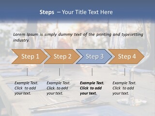 A Table Topped With Wine Glasses And Place Settings PowerPoint Template