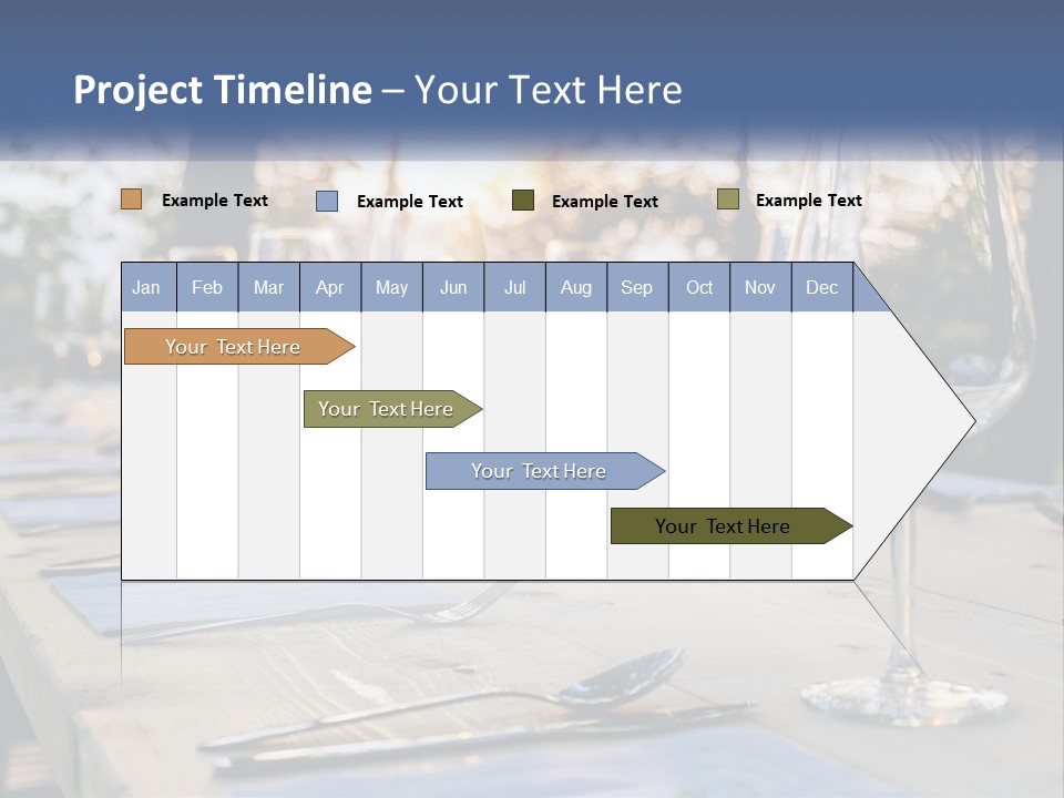 A Table Topped With Wine Glasses And Place Settings PowerPoint Template