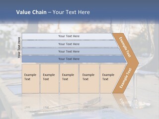 A Table Topped With Wine Glasses And Place Settings PowerPoint Template