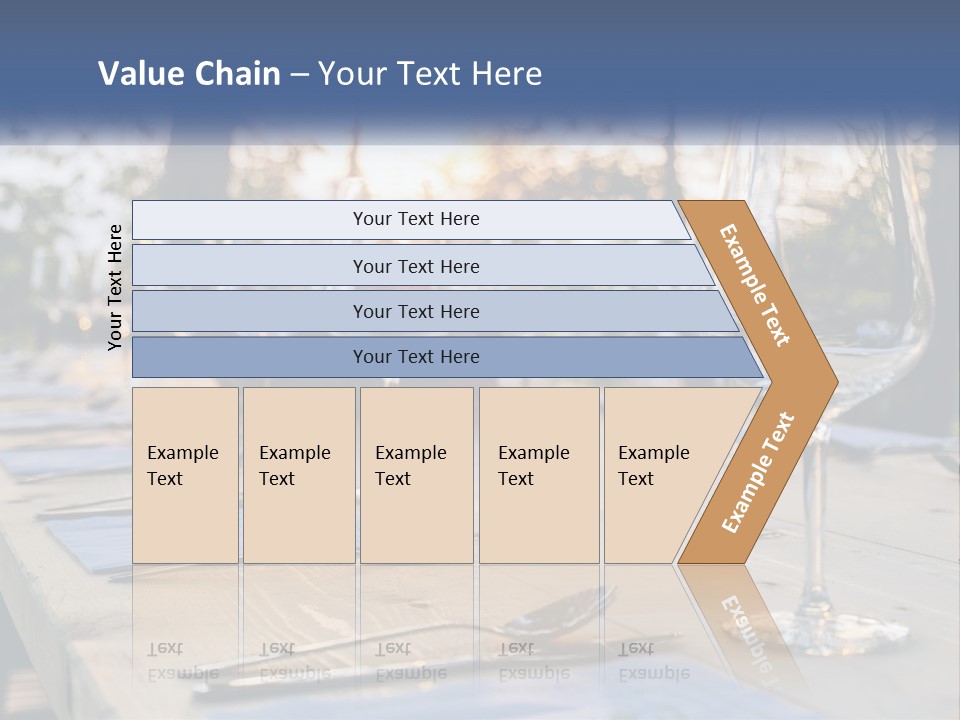 A Table Topped With Wine Glasses And Place Settings PowerPoint Template