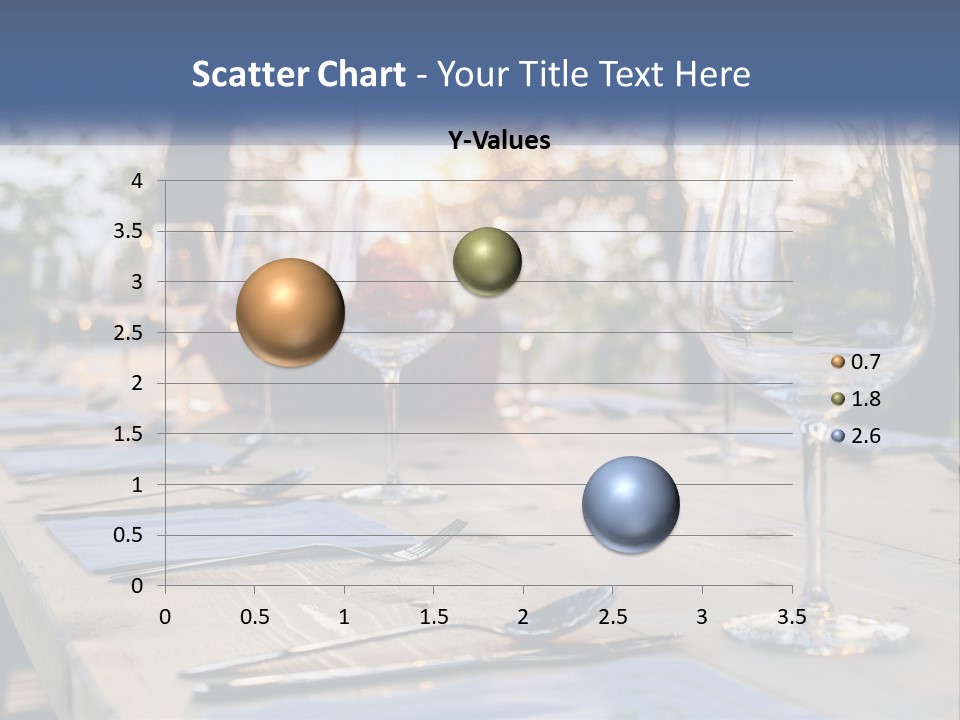 A Table Topped With Wine Glasses And Place Settings PowerPoint Template