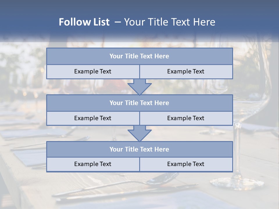 A Table Topped With Wine Glasses And Place Settings PowerPoint Template
