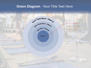A Table Topped With Wine Glasses And Place Settings PowerPoint Template