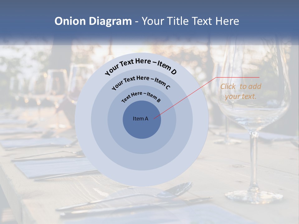 A Table Topped With Wine Glasses And Place Settings PowerPoint Template