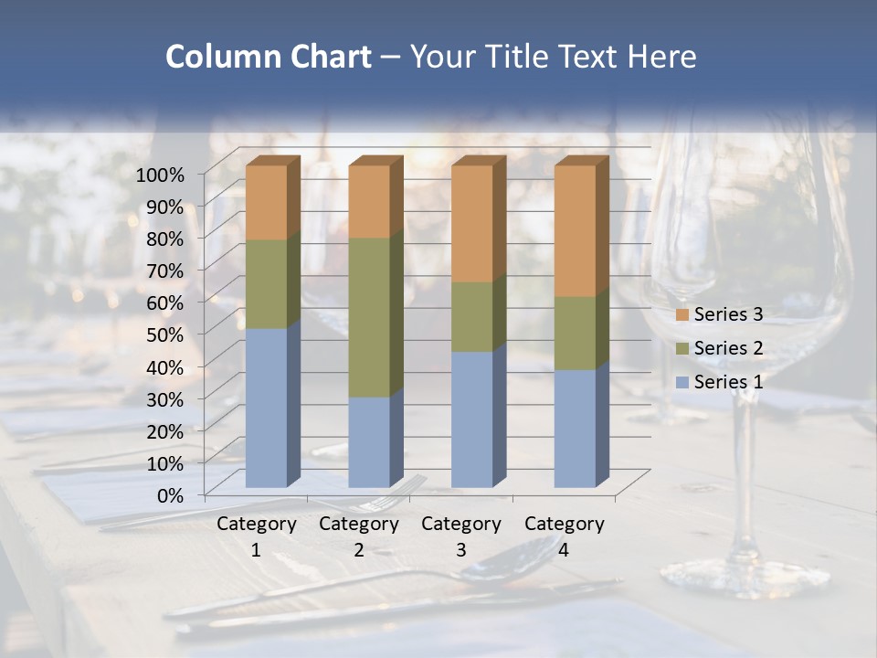 A Table Topped With Wine Glasses And Place Settings PowerPoint Template