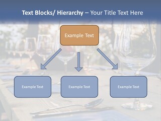 A Table Topped With Wine Glasses And Place Settings PowerPoint Template