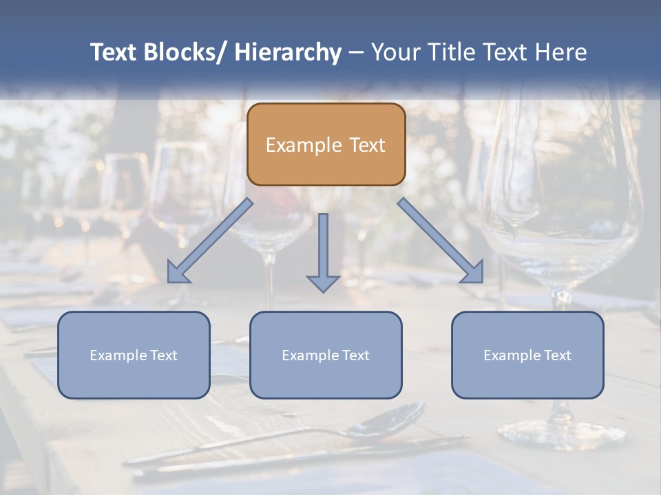 A Table Topped With Wine Glasses And Place Settings PowerPoint Template
