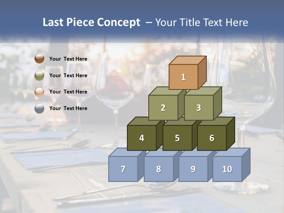 A Table Topped With Wine Glasses And Place Settings PowerPoint Template