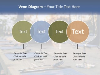 A Table Topped With Wine Glasses And Place Settings PowerPoint Template