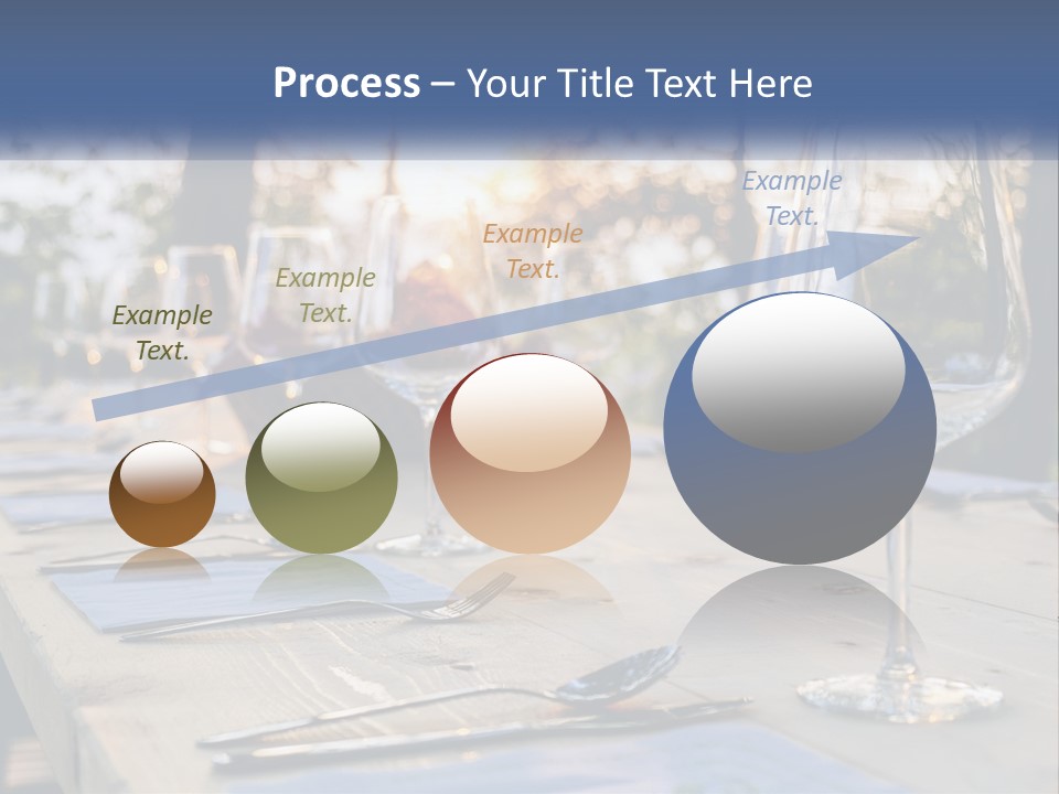 A Table Topped With Wine Glasses And Place Settings PowerPoint Template