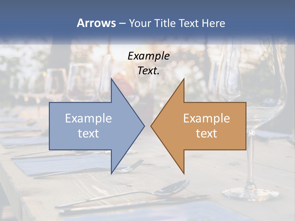 A Table Topped With Wine Glasses And Place Settings PowerPoint Template
