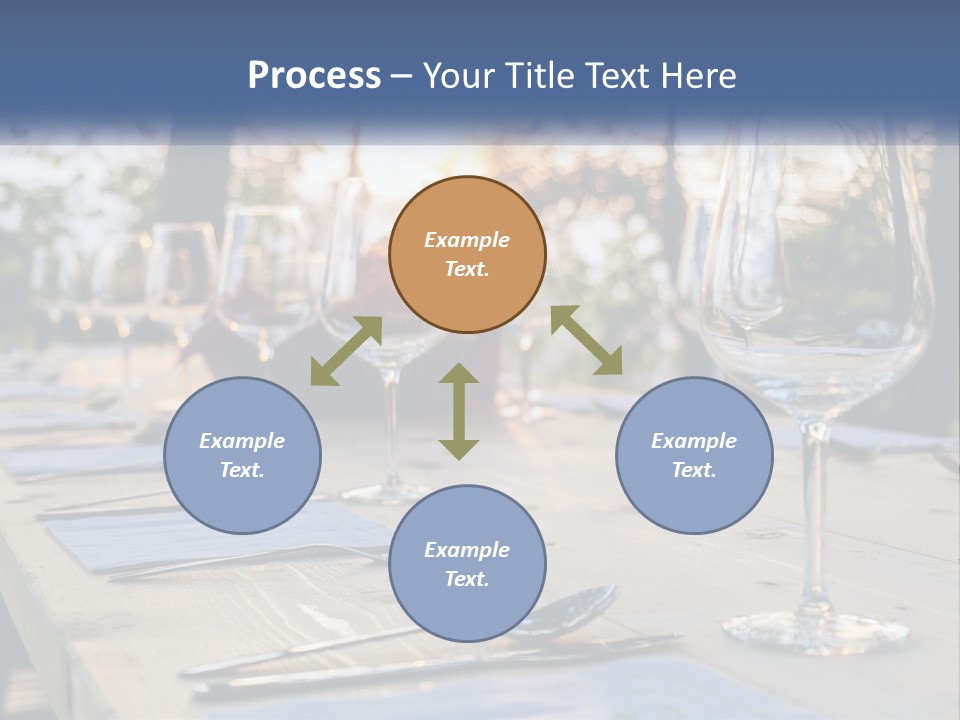 A Table Topped With Wine Glasses And Place Settings PowerPoint Template