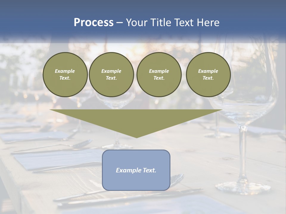 A Table Topped With Wine Glasses And Place Settings PowerPoint Template