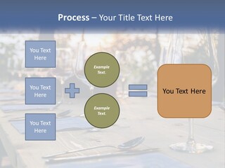 A Table Topped With Wine Glasses And Place Settings PowerPoint Template