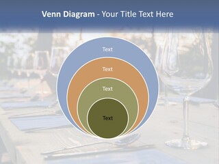 A Table Topped With Wine Glasses And Place Settings PowerPoint Template