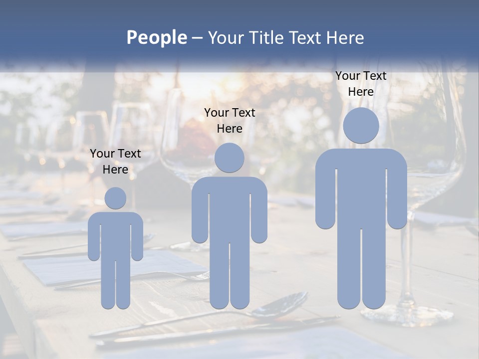 A Table Topped With Wine Glasses And Place Settings PowerPoint Template