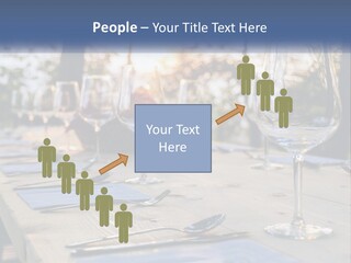 A Table Topped With Wine Glasses And Place Settings PowerPoint Template