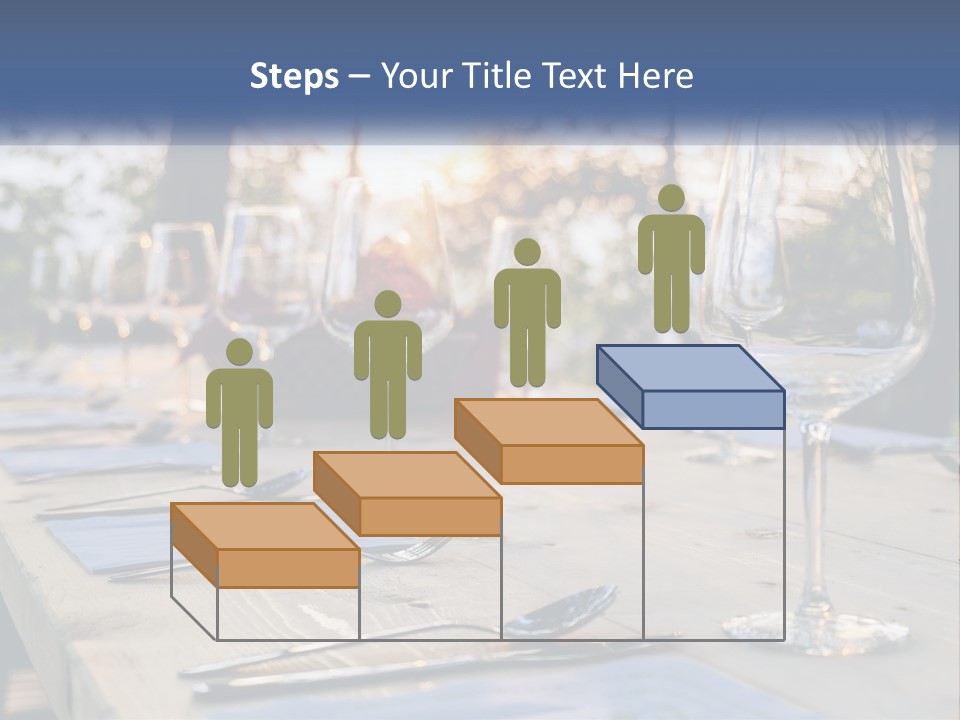 A Table Topped With Wine Glasses And Place Settings PowerPoint Template