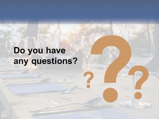 A Table Topped With Wine Glasses And Place Settings PowerPoint Template