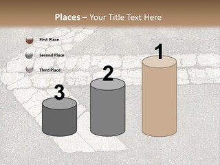 A Cross Painted On The Ground With A Brown Background PowerPoint Template