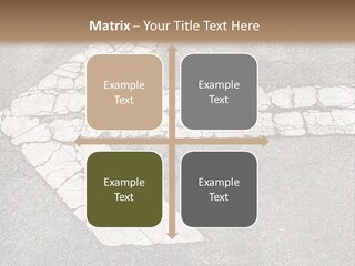 A Cross Painted On The Ground With A Brown Background PowerPoint Template