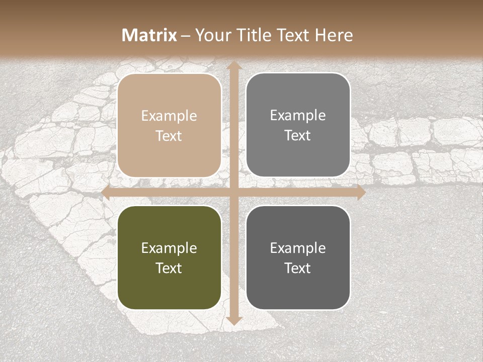 A Cross Painted On The Ground With A Brown Background PowerPoint Template