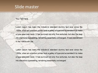 A Cross Painted On The Ground With A Brown Background PowerPoint Template