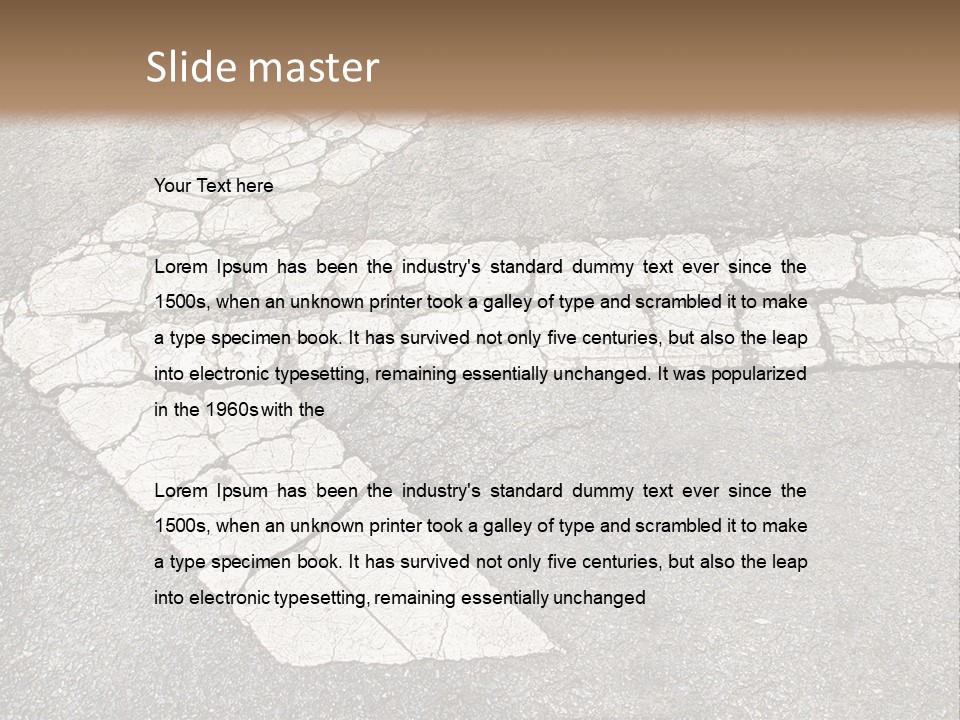 A Cross Painted On The Ground With A Brown Background PowerPoint Template