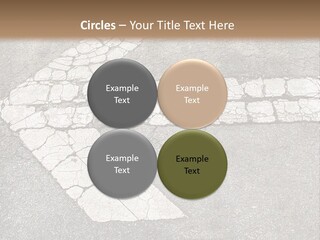 A Cross Painted On The Ground With A Brown Background PowerPoint Template