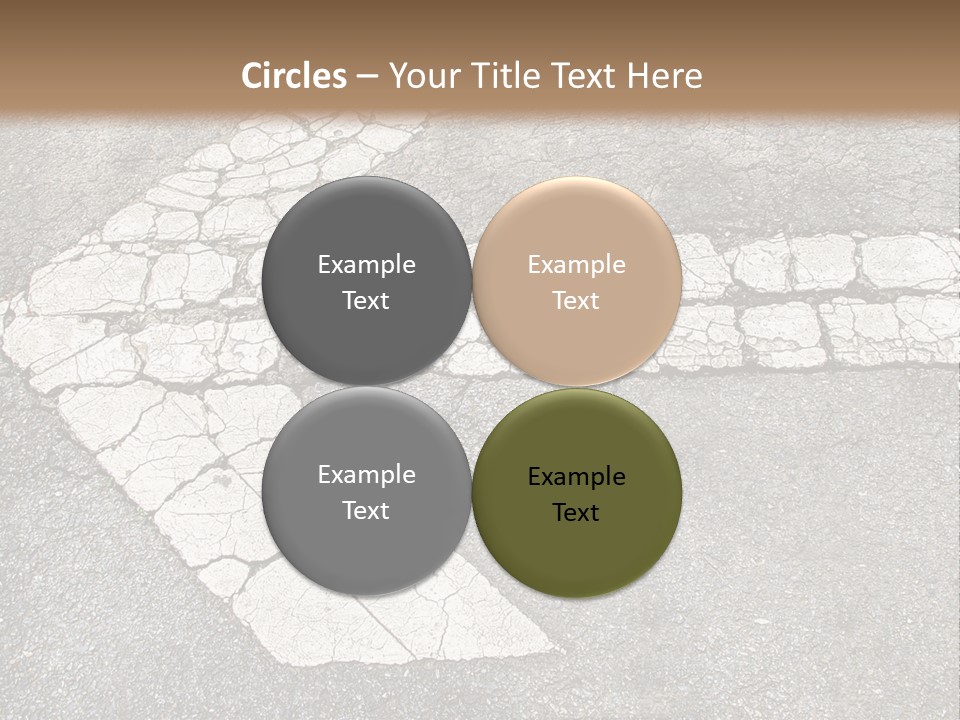 A Cross Painted On The Ground With A Brown Background PowerPoint Template